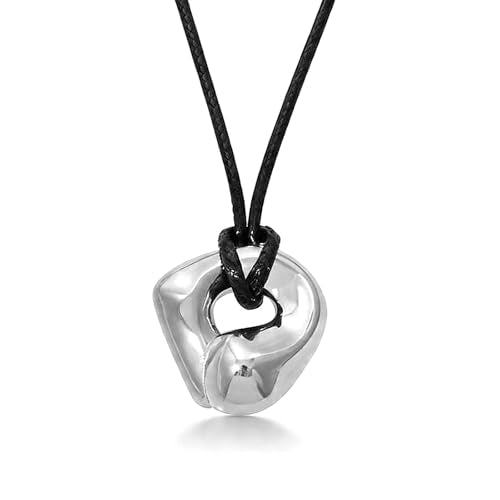 Frodete Statement Necklace for Women Chunky Gold Necklaces Long Pendant Necklace Boho Necklaces Gold Pendant Jewelry Cowboy Chic Style Cowgirl Outfit - color: Z6:Silver Pendant Necklace