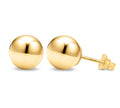Kezef 14K Gold Filled Ball Stud Earrings for Women - Thick 14K Gold Layer, Hypoallergenic for Sensitive Ears, Round Studs | 3mm-9mm - style: 8mm