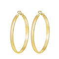 5mm Wide Gold Hoop Earrings for Women, 14K Gold Plated Big Chunky Hoop Earrings with S925 Sterling Silver Post, Hypoallergenic Lightweight Earrings Jewelry for Women 30/40/50/60/70mm - color: Gold-70mm