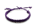 Hemp Bracelet Adjustable - color: Dark Purple