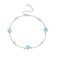 CRMAD Beach Starfish Anklet for Women Sterling Silver Moonstone Beach Anklet Irish Jewelry (starfish) - style: starfish-A