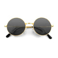 NACHLYNN Round Hippie Sunglasses Metal Border Circle Hippie Glasses UV380 Protection 70s Sunglasses for Men Women Party Favor - color: Black