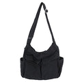KlaOYer Canvas Messenger Bag Large Hobo Bag Crossbody Shoulder Bag Tote Bag with Pocket for Women and Men - color: Black