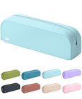 Mr. Pen- Silicone Pencil Case, Aesthetic Pencil Bag for Women, Makeup Pouch | Multifunctional Pouch for Stationery, Cosmetics and Electrical Goods Storage - color: Light Blue