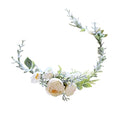 Flower Crown Greenery Boho Headband Festival Wedding Flower Girl Headpiece Wreath Photo Hair Prop Headpiece