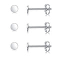 925 Sterling Silver Dot Stud Earrings | Small Simple Round Disc Stud Earrings | Tiny Flat Circle Hypoallergenic Cartilage Tragus Piercing Earrings Gifts for Women Men 2mm 3mm 4mm 5mm - color: #7 white gold-3mm*3