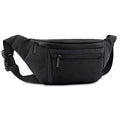 Fanny Pack for Men Women,Crossbody Waist Bag Pack,Belt Bag for Travel Walking Running Hiking Cycling,Easy Carry Any Phone,Wallet (Black) - color: Black