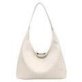 2026 Leather Tote Bag for Women Top-handle Shoulder Bag, Hobo Bags Large Capacity Soft Vegan Crossbody Handbag Underarm - color: White