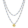 KissYan Long Necklaces for Women, 14K Gold Plated Beaded Gemstone Turquoise Boho Layered Choker, Natural Stone Handmade Sweater Fashion Jewelry Gifts - style: Blue