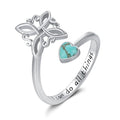 Witches Knot Ring 925 Sterling Silver Adjustable Black Onyx/Turquoise Gravel/Moss Agate/Turquoise/Moonstone Witch Ring Celtic Knot Amulet Wiccan Pagan Protection Jewelry Gifts for Women - style: Turquoise