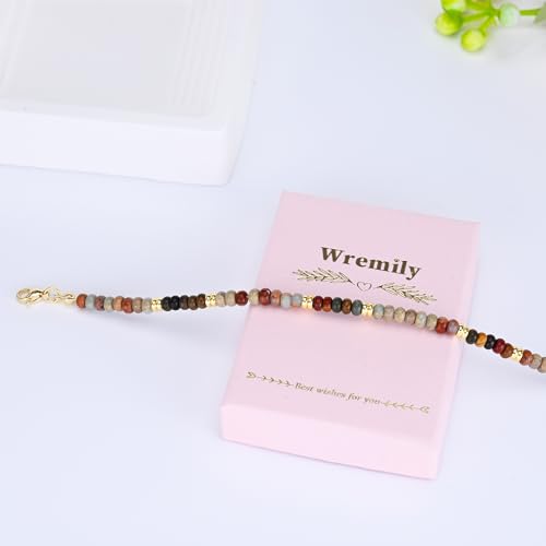 Natural Stone Beaded Anklets Bracelets for Women Handmade Beaded Anklet Bracelet Waterproof Boho Beads Ankle Bracelet Adjustable Summer Jewelry - color: mix color 2