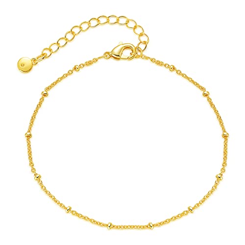 Yumikoo 18k Gold Plated Anklet Ankle Bracelets for Women - style: Dainty