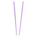 Set of 2 Hair Sticks with 3 Diamonds Chopsticks - Purple - color: Purple