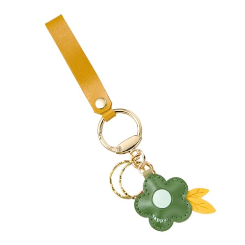 Leather Flower Keychain for Women Cute Purse Charms Leaf Bag Charms for Handbags and Car Keychain Accessories