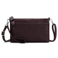 befen Genuine Leather Wristlet Clutch Wallet Purses with RFID Blocking, Small Crossbody Bags Shoulder Handbag for Women - color: Coffee