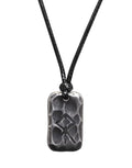 Ankiyabe Stainless Steel Norse Viking Rune Pendant with Adjustable Braided Rope Good Luck/Love/Strenght/Health Viking Symbol Necklace for Men Women - color: COURAGE