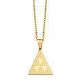Pintadera Canaria Spain Traditional Ethnic Symbols Pendant Necklaces For Woman Jewelry - color: Gold Color 3