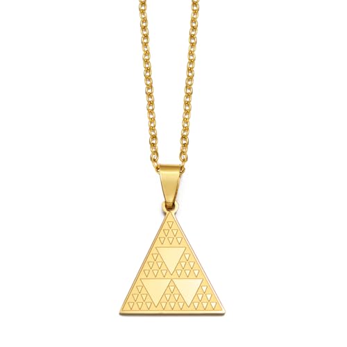 Pintadera Canaria Spain Traditional Ethnic Symbols Pendant Necklaces For Woman Jewelry - color: Gold Color 3