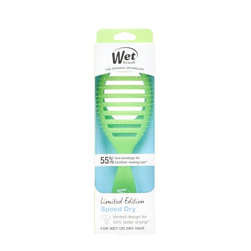 Wet Brush Speed Dry, Lime-A-Rita (Summer Quencher) - Vented Design & Soft HeatFlex Bristles Are Blow Dry Safe - Ergonomic Handle Manages Tangles - Pain-Free Hair Brush, Limited Edition - color: Summer Quencher Lime -A-Rita, size: 1 Count (Pack of 1)