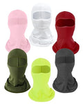 Xeoxarel 6 Pack Balaclava Ski Mask for Men/Women, Full Face Cover - color: 6 Pack Ski Mask - White, Red, Olive Green, Pink, Neon Yellow, Grey