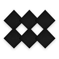 100% Cotton Bandana 27x27 Large Solid Head Scarf for Men Women Thick Opaque Reusable Wrapping Cloth Gift & Lunch - color: Black 6 Pack