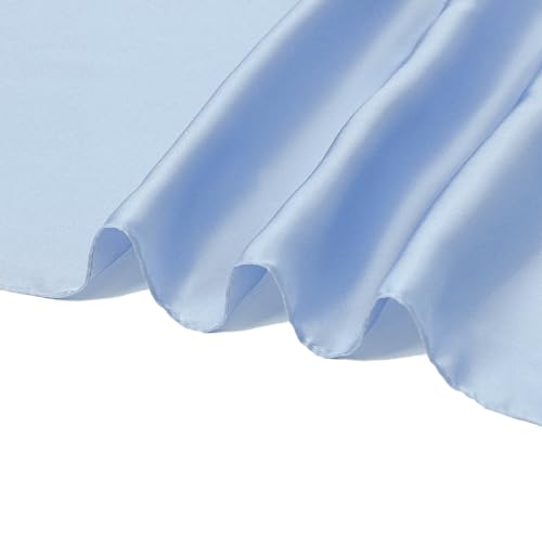 RIIQIICHY 35 Inch Head Scarf for Women Hair Scarf Like Silk Scarf Square Scarf Bandanas for Women - color: Light Blue