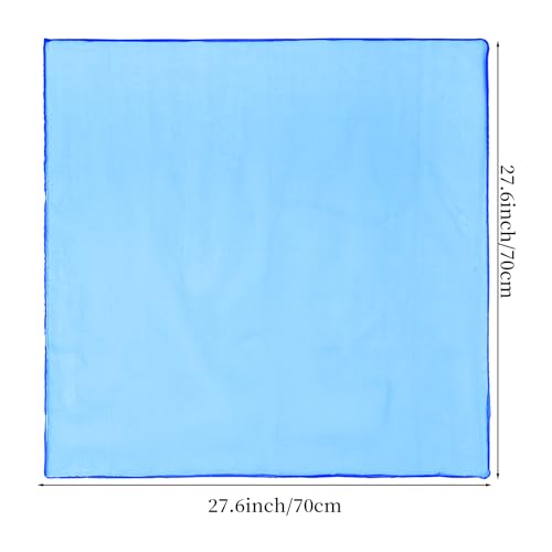 Fengek 9 Pcs Chiffon Scarf, 27.6 Inch Square Solid Color Bandana Handkerchief Ribbon Scarves for Women Girls - color: Multicolor 4