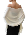 FURTALK Pashmina Shawl Wraps for Women Evening Dresses Blanket Scarves Fashion Scarf Wedding Gifts - color: 03-cream