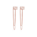 SLUYNZ 925 Sterling Silver No Piercing Cuff Earrings Chain for Women Wrap Earrings Tassel Clip On Ear - color: Rose Gold Plated