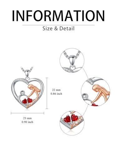 Mom Birthday Gift, Mom Necklace Birthstone Necklace, Anniversary Jewelry Valentine Mothers Day Christmas Birthday Gifts for Mom Women Her Wife Daughter - style: 01-01-Jan-Jan Birthstone
