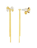 Long Dangle Earrings for Women – Elegant Dainty Tassel 18K Gold Plated Earrings for Womens in Prom Lightweight and Hypoallergenic Dangling Gold Earings for Women and Teens - color: Idylle Gold