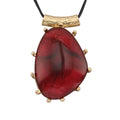 Leather Necklace for Women Large Pendant Hippie Choker Necklace Vintage Sweater Necklace Chunky Boho Necklaces for Women - style: Leather Vintage Necklace