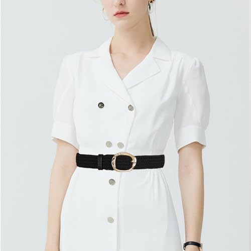 Yaopeing 3 Pack Braided Canvas Stretch Woven Belt for Women Ladies,Elastic Waist Belt for Dress