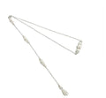 Elegant Pearl Back Chain Silver Crystal Back Drop Necklace Long Pearl Body Chain Wedding Backdrop Necklace Chain Summer Beach Body Jewelry for Women Backless Off-shoulder Dressing