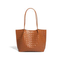 Women's Luxury Handmade Woven Tote Bag, Beach Bag Set, Elegant Age Reducing Travel Commuter Bag Set - color: 10# Brown
