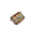 IFKM 8PCS Beaded Bracelets for Women, Multilayered Stackable Strand Stretch Bead Bracelet Pack Handmade Trendy Bohemian Charm Jewelry - color: Colorful