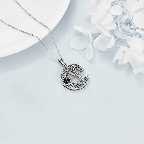 ONEFINITY Tree of Life Necklace 925 Sterling Silver Abalone Shell Celtic Knot Pendant Necklace for Women Jewelry - style: Tulip