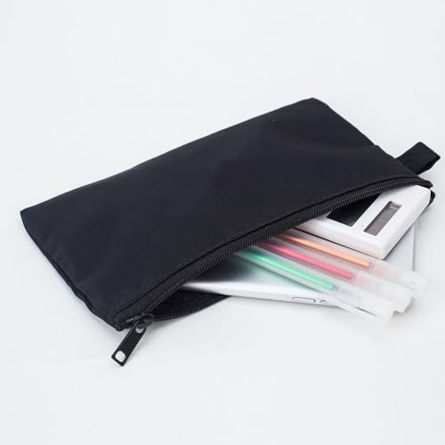 Money Bag with Zipper, Nylon, Black, Unisex-Adults - size: One Size-10