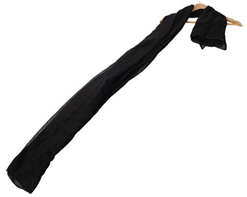 woogwin Women's Cotton Scarves Lady Light Soft Fashion Solid Scarf Wrap Shawl - color: Black