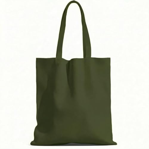 1 Pack Available Premium Canvas Reusable Tote Gift Bags,Made of Natural Canvas with Handle,Work,DIY,Shopping(Olive Green) - color: C8-olive Green 1 Pack