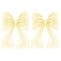 Large Hair Bow Clips for Women, Yellow Bow Hair Barrettes with Long Tail French Hair Ribbon Clips Hair Accessories for Girls (Yellow 2PC) - color: Yellow,Yellow