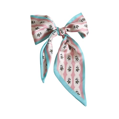 Hair Head Neck Bag Long Scarf Versatile Wrap for Women Soft & Lightweight for Everyday Chic - color: 39 Pink Flower 3.7 X 38 Inch