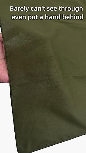 100% Cotton Bandana 27x27 Large Solid Head Scarf for Men Women Thick Opaque Reusable Wrapping Cloth Gift & Lunch - color: Olive Green Single