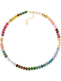 Sacina Trendy Boho Colorful Beaded Crystal Choker, Y2k Summer Beach Necklace, Boho Necklace, Hippie Jewelry, Christmas Jewelry Gift for Women - color: H