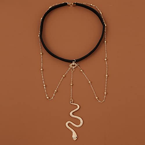 Boho Snake Thigh Chain Gold Serpent Leg Chain Snake Pendant Leg Chain Animals Statement Thigh Chain Festival Summer Beach Body Chain Jewelry for Women and Girls