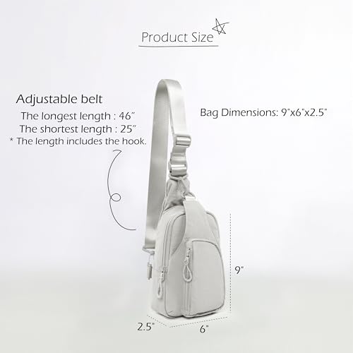ODODOS Sling Bag with Adjustable Straps Crossbody Chest Bag Lightweight Backpack for Casual Traveling Hiking - color: Murmur