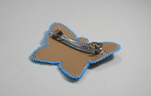 Beaded Hair Clips Native American Style Handmade Collection (Butterfly (Skyblue)) - color: Butterfly (Skyblue)