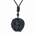 Obsidian Tree of Life Necklaces Orgonite Healing Crystal Stone Pendant Necklace for Spiritual Healing and Meditation Energy Talisman Sacred for Men Women - color: Eagle