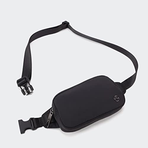 Pander Mini Belt Bag – Ultra Compact, Fits 6.7” Phone, Lipstick, Earbuds, Essentials, Small Crossbody Waist Purse, Black Onyx - color: Black Onyx