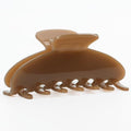 MAORULU Cute Claw Clip for Women – 4.3'' Large Acetate Hair Clips for Thick Thin Curly Long Hair, Durable Hair Clamps Non-slip Jaw Clip, Strong Hold, Stylish French Design (Light Brown) - color: Light Brown